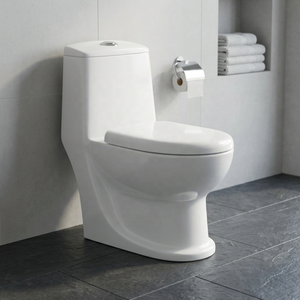 WC en céramique Vistaar Numero Premium One Piece avec configuration S-trap et P-trap pour salles de bain modernes - Product Image 3