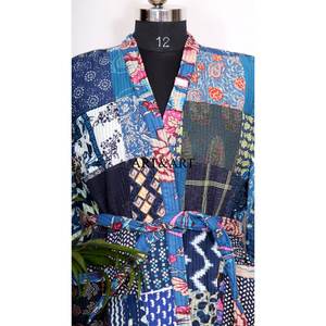 Nouvelle Arrivée Robe Kimono en Soie Imprimée Florale Peignoir de Bain Vêtement de Plage pour Femme Peignoir Kimono de Nuit Robe Kimono en Soie - Product Image 4