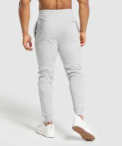 Pantalon de jogging léger pour homme en Spandex/Polyester, taille haute, coupe ajustée, style devant plat, poches latérales zippées - Product Image 1