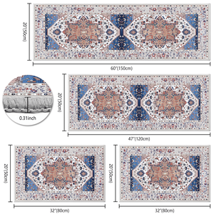 Set di 3 Tappeti da Cucina Boho Antiscivolo in PVC con Tappetini Imbottiti per Protezione del Pavimento - Product Image 5