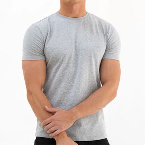 เสื้อยืดออกกำลังกายผู้ชาย โพลีเอสเตอร์/คอตตอน 200 กรัม พิมพ์ลายโลโก้ด้านหน้า แห้งเร็ว ระบายอากาศดี เหมาะสำหรับเล่นกีฬา ฟิตเนส วิ่ง คุณภาพสูง - Product Image 2