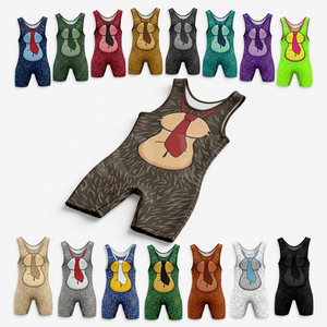 Traje de Lucha Libre Personalizado de Poliéster de Alta Calidad, Diseño Propio, Body de Compresión sin Mangas para Hombre, Conjunto para Entrenamiento de Artes Marciales - Product Image 1