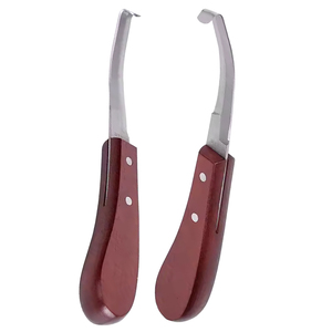 Couteau à sabots vétérinaire professionnel avec manche en bois pour chevaux, moutons, chèvres, couteau à sabots durable pour animaux, facile à utiliser - Product Image 6