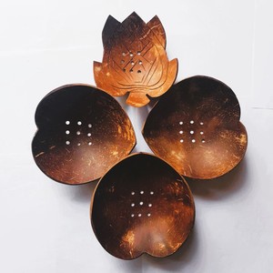 Jabonera de cáscara de coco al mejor precio, bandeja de plato natural más vendida para jabones de baño, caja de embalaje personalizada disponible - Product Image 1