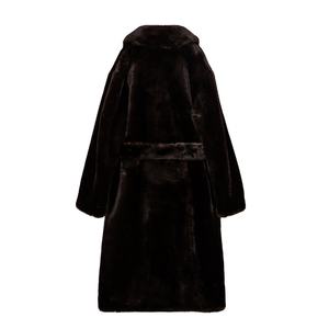 Manteau en fausse fourrure de mouton, col châle, teinture unie, taille plus, vente en gros, pour femmes, hiver, long, personnalisé, épais, anti-rétrécissement, vêtements d'extérieur - Product Image 5