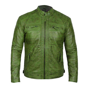Chaquetas de Cuero Genuino Casuales y a la Moda para Hombre, para Invierno, con Material de Buena Calidad, Servicio Personalizado OEM - Product Image 1