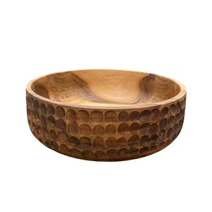 Handmade Wooden Serving Bowl For Eco Homes Supporting <b>Plastic</b> Free And Organic Kitchen Lifestyle Effort - Product Image 4