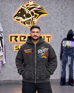 Sweat-shirt à capuche zippé personnalisé avec motif, style streetwear décontracté, veste à manches longues, étiquette personnalisée, OEM ODM, vente en gros de vêtements - Product Image 1
