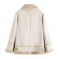 Vestes chaudes épaisses pour femmes, mode automne-hiver 2022, manteau vintage à manches longues avec poche latérale, vêtements d'extérieur féminins, hauts chics