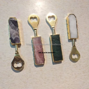 Meilleures ventes Ouvre-bouteille de vin en pierre d'améthyste naturelle Cristaux de guérison Ouvre-bouteille en cristal de pierres précieuses Style mascotte à vendre - Product Image 2