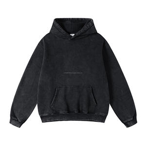 Vente en gros de pull streetwear personnalisé de haute qualité pulls molletonnés sweat à capuche vintage délavé sweat à capuche pour hommes - Product Image 6
