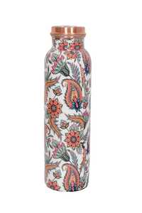 Pure Copper Water <b>Bottle</b> with Hand-painted Folk Art & Peacock Design | Leakproof Ayurvedic <b>Flask</b> for Yoga, Gym, Office & Unique - Product Image 4