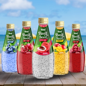 VINUT Lychee bebida de semillas de albahaca 290ml muestra gratis OEM ODM mayorista Etiqueta Privada HALAL KOSHER - Product Image 5