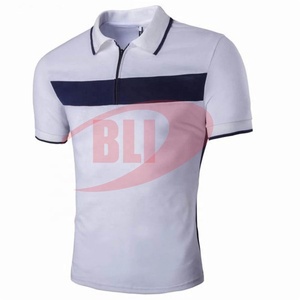 2026 Customization High Quality for T-<b>Shirts</b> Casual 100% Cotton <b>Geometric</b> Pattern Stand Collar Breathable Regular Fit Short Men - Product Image 4