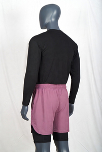 Shorts Awrah pour hommes, sur mesure, longueur genou, en toile durable, séchage rapide, avec cordon de serrage, style streetwear, couleur unie, vêtements de sport - Product Image 5