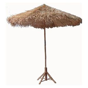 Sombrilla de bambú grande de alta calidad para exteriores, parasol con protección solar, estilo bohemio, para playa, con base de hoja de palma, de Vietnam. - Product Image 6