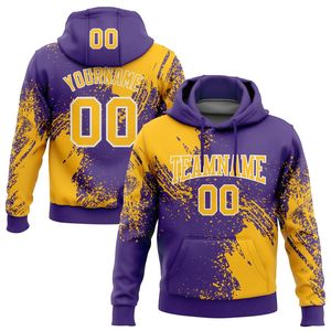Sudadera con Capucha Personalizada para Hombre, con Estampado por Sublimación de Pinceladas, Nombre y Número, Ropa Deportiva, Poliéster, Corte Casual, Estilo Otoñal - Product Image 6