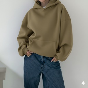 Sudadera con Capucha Oversize Bordada de Hombro Caído para Mujer, de Gran Venta, Esencial - Product Image 5