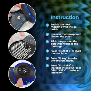 Masseur corporel musculaire 19 vitesses 8 modes avec 2 coussinets interchangeables pour soulager les douleurs au cou et aux épaules, pour une relaxation complète du corps, bras et jambes - Product Image 5