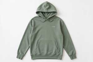 Ensemble de survêtement décontracté 2 pièces anti-boulochage avec sweat à capuche uni couleur sauge et pantalon à cordon avec logo frontal, respirant pour l'hiver - Product Image 5
