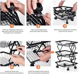 Panier de rangement en métal antirouille, grande capacité, organisateur pour salle de bain et chambre à coucher - Product Image 2