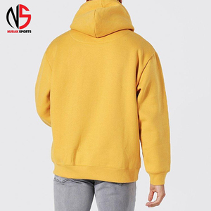 เสื้อฮู้ดดี้ผู้ชายสีเหลืองสไตล์สตรีทแวร์ขายดี ผลิตตามสั่ง ผ้าฝ้าย 100% OEM เสื้อผ้าลำลอง ระบายอากาศได้ดี - Product Image 2