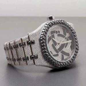 Montre Hip-Hop de Luxe Personnalisable pour Homme, Plaqué Argent, Sertie de Moissanite et de Diamants Véritables, Bijou Givré d'Inde - Product Image 2