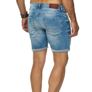 Shorts de Mezclilla para Hombre de Primera Calidad, Cintura Alta, Transpirables, al por Mayor, con Bolsillos Laterales, Estilo Desgastado, para Uso en Exteriores - Product Image 4