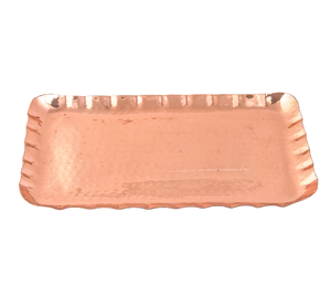 Brand New Eco-Friendly Indian Arts Copper Serving <b>Tray</b> hammered Polished For Wedding Party <b>Snacks</b> Serving <b>Tray</b> - Product Image 6