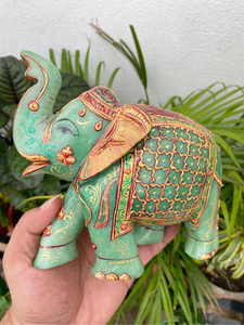 Hand Carved Hand Painted Natural Green Aventurine <b>Elephant</b> Statue Lucky Gemstone Healing Feng Shui Reiki <b>Decor</b> OEM ODM Wholesale - Product Image 2
