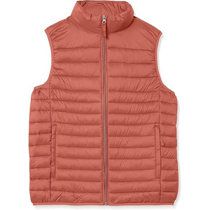 Puffer Vest <b>Men</b> Rust <b>Red</b> Quilted Body Warmer Sleeveless Windproof Insulated <b>Gilet</b> Wholesale - Product Image 1