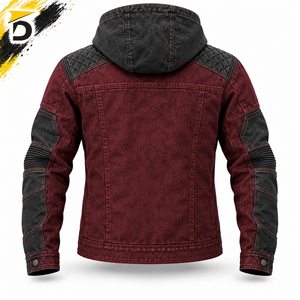 For <b>Jeans</b> Hoodie Winter Breathable Windproof Durable Construction Casual Moto & <b>Biker</b> Style Outdoor Clothing - Product Image 3