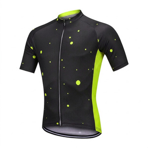 Maillot de cyclisme à manches courtes avec logo personnalisé, respirant, fermeture éclair intégrale, vêtements de vélo, fournisseur en gros - Product Image 1