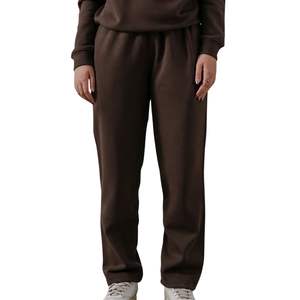 Conjunto de Sudadera y Pantalón Deportivo Extra Grande para Mujer, Color Marrón, de Algodón y Felpa, Dos Piezas, Ropa Deportiva Informal, Venta al Por Mayor, Logotipo Personalizado OEM - Product Image 4