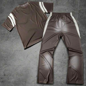 Premium Plus Size Oversized Cotton Graphic T <b>Shirt</b> and Trouser Set <b>Gothic</b> Streetwear Bulk Manufacturer Supply - Product Image 5