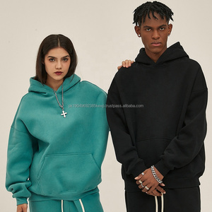 Sudaderas con Capucha Básicas Lisas, Sudaderas de Felpa con Logotipo Personalizado, Sudadera Holgada con Hombros Caídos para Hombre, Sudadera con Capucha Gruesa Lisa - Product Image 4