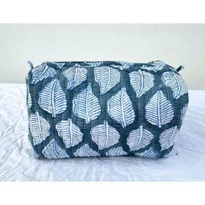 Bolsas de Cosméticos de Algodón con Estampado a Mano, Ligeras, para Viaje, Neceseres de Aseo, para Uso en Exteriores, Precio Mayorista de la India - Product Image 3