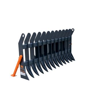 Rastrello Universale per Detriti Radiali da 72 Pollici con Distanza tra le Denti di 6 Pollici per Skid Steer da 30-50 HP TMG SDR72 Nuova Pompa Motore - Product Image 3