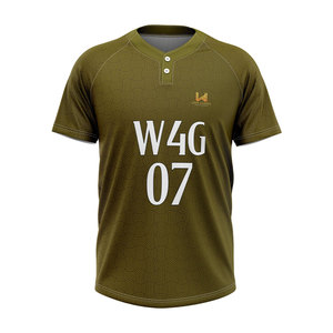 เสื้อเบสบอลวิทยาลัยแบบสั่งทำพิเศษ คุณภาพสูง ระบายอากาศได้ดี ผลิตจากผ้าสแปนเด็กซ์/โพลีเอสเตอร์ แห้งเร็ว ชุดซอฟต์บอลพิมพ์ลายตามสั่ง - Product Image 4