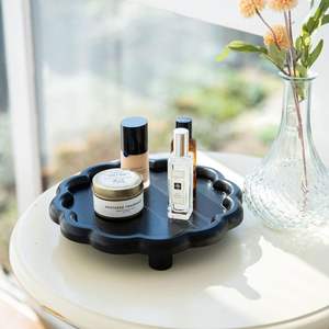 Ensemble de plateaux de mariage multifonctionnels en bois d'acacia, motif végétal, style Art déco, faits à la main - Product Image 5