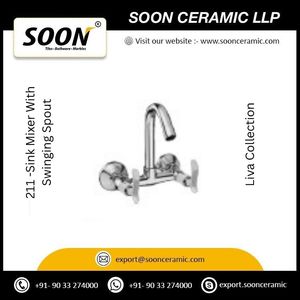 Basin Faucet 211 Sink Mixer With <b>Swinging</b> Spout Stainless Steel Polished Sustainable Modern Design Wall-Mounted <b>Single</b> Handle - Product Image 5