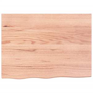 Mensola da Parete in Legno di Quercia Massello Marrone Chiaro Resistente 80 cm x 60 cm, Unità Espositiva - Product Image 3