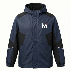 Chaqueta Impermeable con Capucha Unisex Directo de Fábrica, Chaqueta Cortavientos Personalizada con Logotipo para Ropa Urbana - Product Image 1