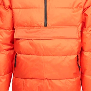 Blouson matelassé orange pour homme, couleur unie, chaud et épais pour l'hiver, en polyester coupe-vent, décontracté, fermeture éclair sur le devant, coupe classique - Product Image 6