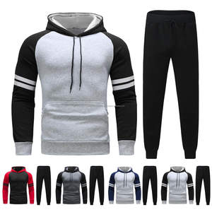 Conjunto de Sudadera con capucha deportiva para hombre Diseño a rayas de otoño e invierno Hecho de poliéster duradero Otras características - Product Image 2