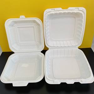 Contenedores de comida para llevar tipo clamshell de fábrica 2026, listos para enviar, para restaurantes, MFPP, con 2-3 compartimentos y bisagras. - Product Image 1