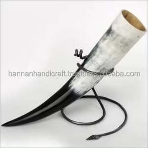 Corne à boire viking sculptée et polie, nouveau design, la plus vendue, avec logo authentique, sans fuites, qualité alimentaire, pour bière nordique viking - Product Image 3