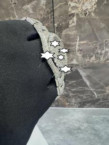 Reloj de Lujo Deportivo con Diamantes Incrustados, Claridad VVS1, con Moissanita, Analógico, para Hombre y Mujer, Exportación a India - Product Image 4