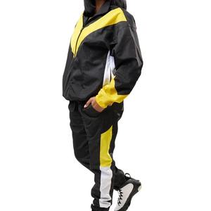 Women Sporty Tracksuit Two Piece Set <b>Black</b> White Striped Full Sleeve Zipper Jacket And Pants Loose Fit Autumn Wear - Product Image 4