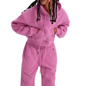 Conjunto Deportivo de Invierno Premium para Mujer, Ropa Deportiva Informal y Cómoda con Capucha, Cintura Elástica, para Gimnasio, Trotar, Actividades al Aire Libre, Elegante - Product Image 1